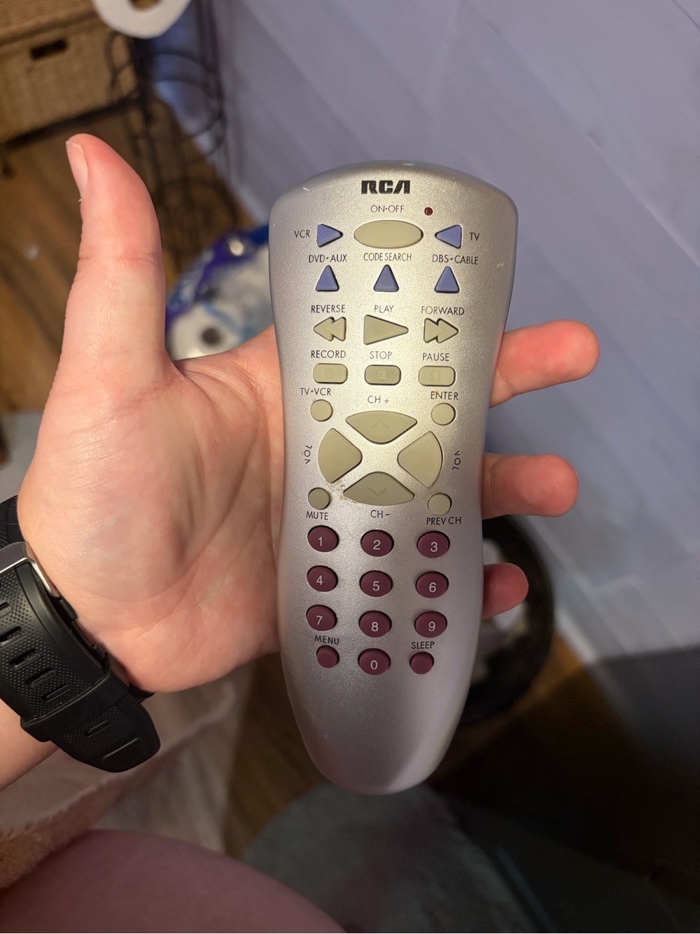 RCA Universal Remote Control - Silver with Burgundy Buttons